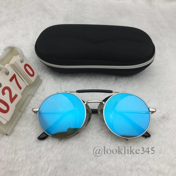 Accessories - Blue Fashion Retro Vintage Sunglasses